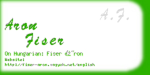 aron fiser business card